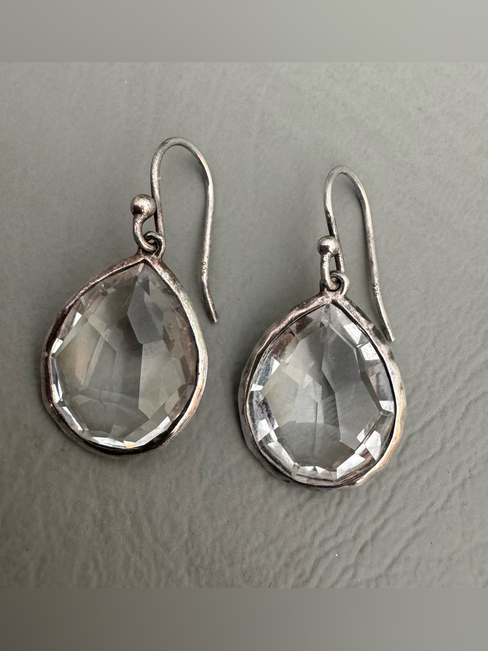 Ippolita Sterling Clear Quartz Teardrop Earrings - Picture 7 of 8